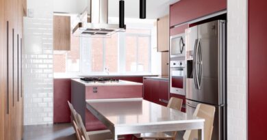 Ape de 150 m2 possui cozinha vermelha e adega embutida 01 Vision Art NEWS