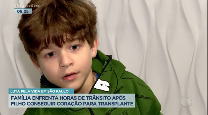 Família enfrenta congestionamento e é escoltada pela PM para fazer transplante cardíaco do filho – RecordTV