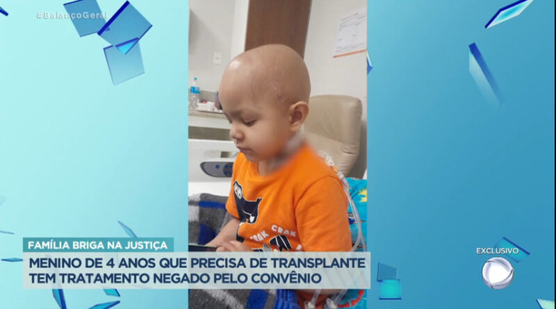 Criança que precisa de transplante de medula óssea tem tratamento negado pelo convênio – RecordTV